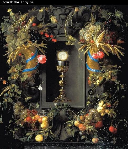 Jan Davidz de Heem Communion cup encircled with a Garland of Fruit